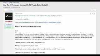 AXE-FX III - Firmware 20.01 Beta Is Out Now!