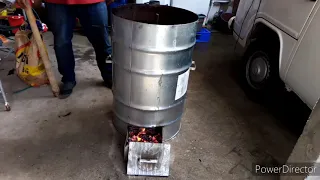 FAÇA COSTELA FOGO DE CHÃO EM TAMBOR DE 200 LITROS.