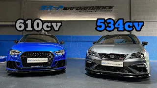 Audi RS3 8V stage 2 VS Seat Leon Cupra stage 4