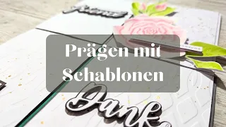 Hintergründe mit Schablonen prägen I erste Ideen mit den NEUEN Action Schablonen