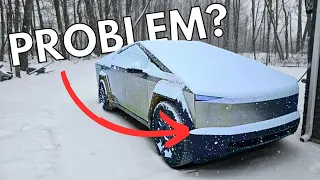 First Look at Tesla Cybertruck Snow Experience