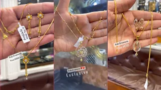 Stylish gold chain pendant set for girls with price 🥰 || gold pendant designs 2022