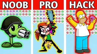 FNF Character Test | NOOB vs PRO vs HACKER | Gameplay VS Playground | Pea, Pibby VICKY, Homer