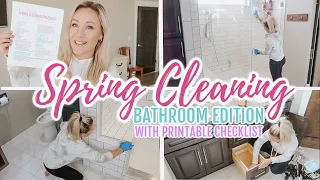 SPRING CLEANING SERIES // BATHROOM EDITION With Free Printable Checklist // SPRING 2020