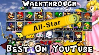 Super Smash Bros. Melee - All-Star Mode - ALL CHARACTERS