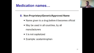 Pharmacology for Health Science Students | Lecture 2: Medication Names