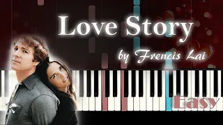 Love Story - Francis Lai - EASY Piano Tutorial