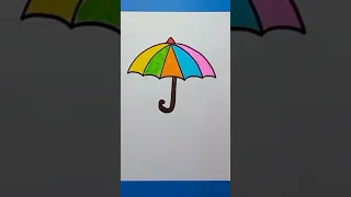 #youtubeshorts #viral #easy #drawing #umbrella #rain #colorful #sunshade  @syarthub