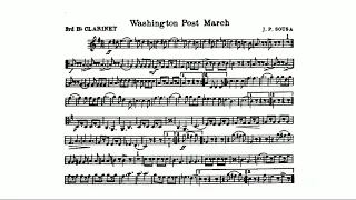 The Washington Post March Sheet music for 3rd B flat Clarinet - John Philip Sousa