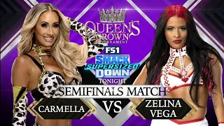 Carmella Vs Zelina Vega - Semifinal Queen's Crown - WWE Smackdown 15/10/2021 (En Español)