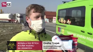 Reportáž z naší cesty na hraniční přechod s rouškami pro kamioňáky!