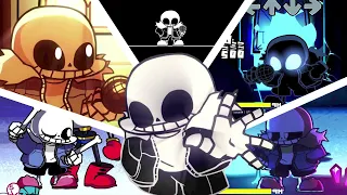 All Of Sans!! (vs Indie Cross FNF) And Cutscenes