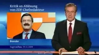 Tagesschau-Bericht zur Ablösung des ZDF-Chefredakteurs Brender (29.11.09)