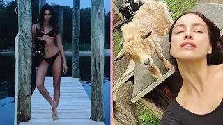 ‘Very Desperate’: Irina Shayk Posing in Black Bikini for New Snaps During Getaway With Her Daughter