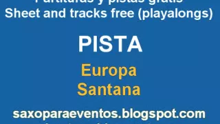 Partitura y pista de Europa de Santana - Sheet music and playalong