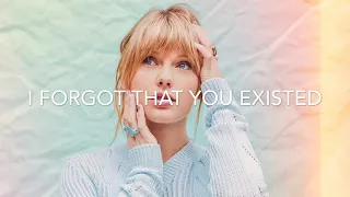 Taylor Swift - I Forgot That You Existed (Lyrics)