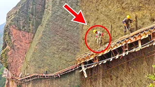 The Chinese build the most thrilling road in the world! Incredible Presence