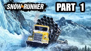 SnowRunner - Gameplay Walkthrough - Part 1 - "NEW Trucking Terrain Simulator"