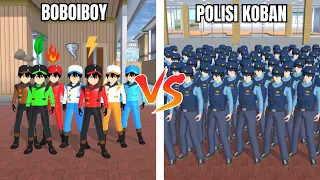 EXPERIMEN BOBOIBOY KUASA 7 VS 200 POLISI KOBAN!! - SAKURA SCHOOL