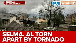 Downtown Selma, Alabama Torn Apart By Dangerous Tornado