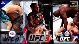 Jon Jones vs Stipe Miocic UFC 295  | UFC 2 vs UFC 3 vs UFC 4 Comparison 4K UHD