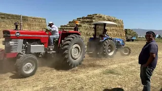 Massey ferguson 185 ve new Holland t480 kıyasıya çekişme