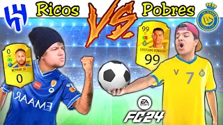 RICOS VS POBRES JOGANDO FIFA 24 NO PLAYSTATION 5 (CR7 VS NEYMAR) EA FC 24 #23