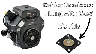 Kohler ch740 27hp v-twin leaky fuel pump gas getting into engine fix