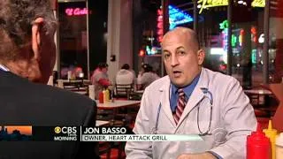 Apparent heart attack at "Heart Attack Grill"