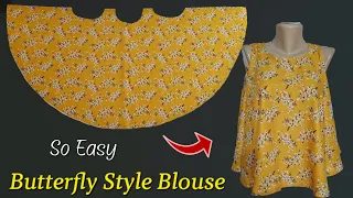 🔥Sewing a Very Practical Blouse With Less Fabric | 100% Profitable Business💥No Pattern