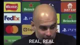Pep Guardiola reacts to Benzema penalty