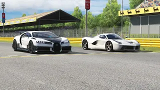 Bugatti Chiron Mansory Centuria 2023 vs Ferrari LaFerrari 2015 at Monza Full Course