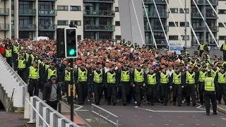 Legia corteo in Glasgow 29-08-2019