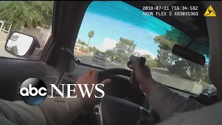 Police bodycam shows officer firing through windshield during chase