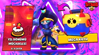 ÜCRETSİZ MEGA KUTU İÇİN YILDÖNÜMÜ MÜCADELESİ OYNADIM! 🤩 Brawl Stars