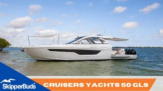 NEW Cruisers Yachts 50 GLS Yacht Tour At Miami Boat Show SkipperBud's