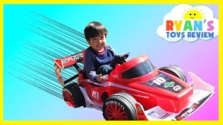 Playtime at the Park with Power Wheels Ride On Car with Ryan