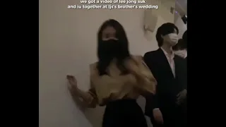 Iu & Lee Jong Suk together at IU's brother' wedding