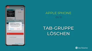 Tab-Gruppe löschen - Apple iPhone [iOS 15]