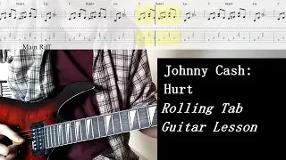 Johnny Cash - Hurt: Rolling Tab Guitar Lesson