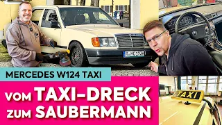 Vom TAXI-DRECK zum SAUBERMANN - Mercedes W124 Taxi wird mit TROCKENEIS aufbereitet