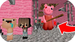 ¡BEBE NOOBSI Y BEBE NOOB ESCAPAN DE LA PRISIÓN DE PIGGY!🐷😱 | ESCAPA DE LA PRISION EN MINECRAFT TROLL