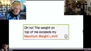 xQc dies laughing at Zoil getting maximum weight limit on Wii Fit