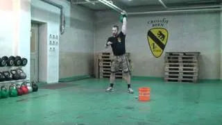 100 24kg Kettlebell Snatches in 5 Minutes, one handchange