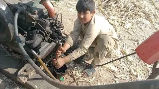 The Little Boy Open the Head of filter Engine || Showing his skills in (2024) || Part 1