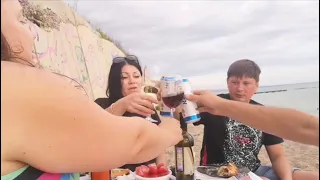 Встречаем закат🌅у моря🍷🍺 Отдых в Крыму🇷🇺закончился✌️