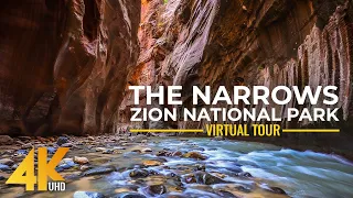 4K UHD AMOLED The Most Popular Hike of Zion National Park   THE NARROWS   4K Scenic Virtual Tour