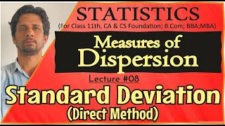Measures of Dispersion |#8| Standard Deviation- Direct Method