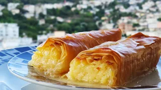 Galaktoboureko rolls (Greek custard pie)