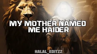 My mother named me Haider || nasheed|| halal_editzz|| #islamicvideo #slowedandreverb #trending